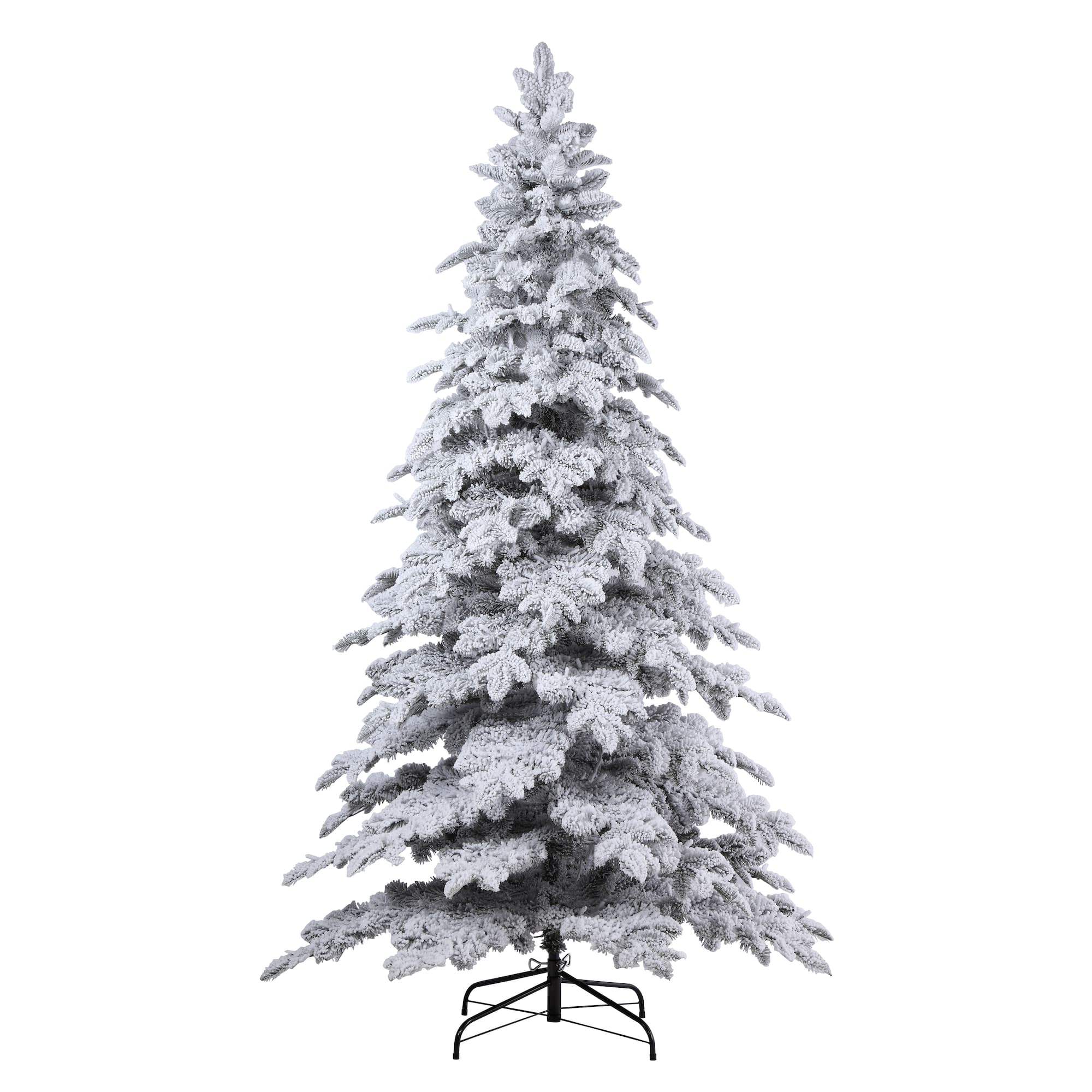 7ft. Pre-Lit Holland Snow Fir Artificial Christmas Tree, Soft White T5 LED Lights